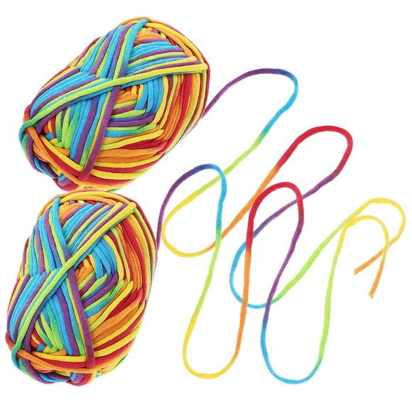 2pcs Rainbow Color Yarn for Crocheting And Knitting Handcraft DIY Yarn Material DIY Accessory