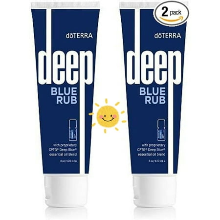 doTERRA Deep Blue Rub,Topical Massage Soothing Cooling Oils,Sleep Support,4 oz(Pack of 2)