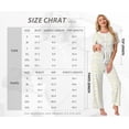 thumbnail image 7 of MINTREUS Pajama Sets for Women Short Sleeve Sleepwear Button Down Pjs Soft 2 Piece Lounge Sets with Pockets, 7 of 7