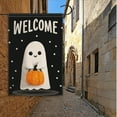 thumbnail image 5 of Halloween Welcome Pumpkin Ghost Fall Halloween Garden Flag - Vertical Double-Sided Yard Decor, Camping, Indoor & Outdoor Holiday Decoration, 12.5 x 18 Inches, 5 of 10