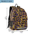 thumbnail image 2 of FORMRS Unisex School Backpack 17" Student Travel Bag with Laptop Compartment, Purple Leopard Print Pattern, 2 of 7