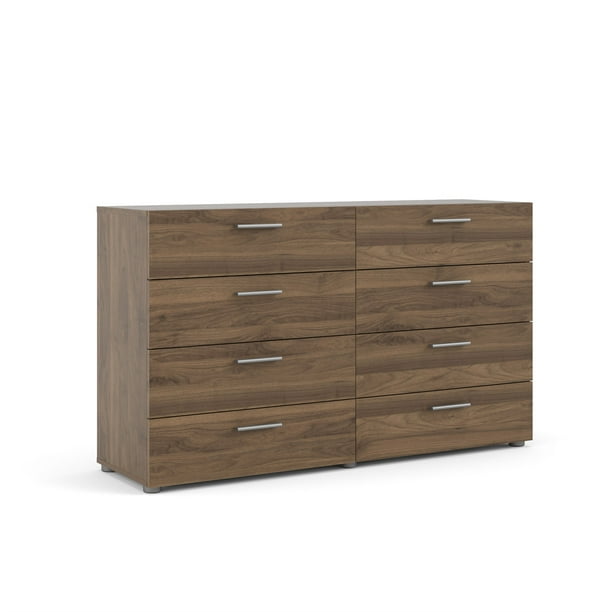 Loft 8 Drawer Double Dresser, Walnut