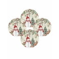 thumbnail image 7 of 15 Inch Round Placemats Set of 4, Beige Christmas Non Slip Heat Insulation PP Table Mats, Snowman Xmas Tree Elk Poinsettia Washable Place Mats for Kitchen Dining Party Table Decor, 7 of 7