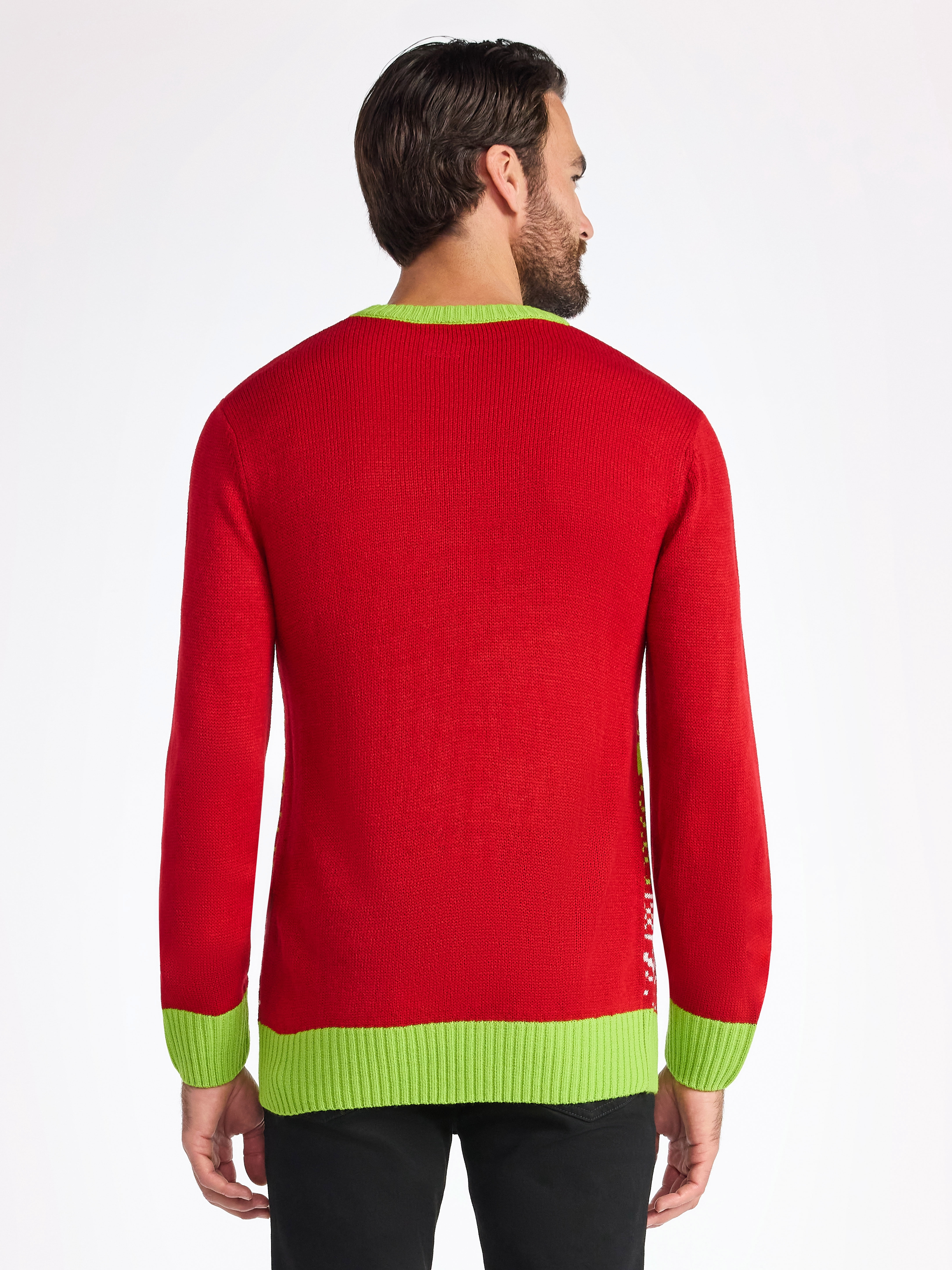 The Grinch Men's and Big Men's Christmas Sweater, Sizes S-3XL