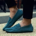 thumbnail image 4 of Suede Leather Men Casual Shoes Loafers Driving Moccasins Slip on Leather Shoes, 4 of 16