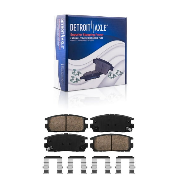 Detroit Axle - Rear Ceramic Brake Pads Replacement for Chevy Captive Sport Equinox GMC Terrain Saturn Vue Pontiac Torrent Suzuki XL-7