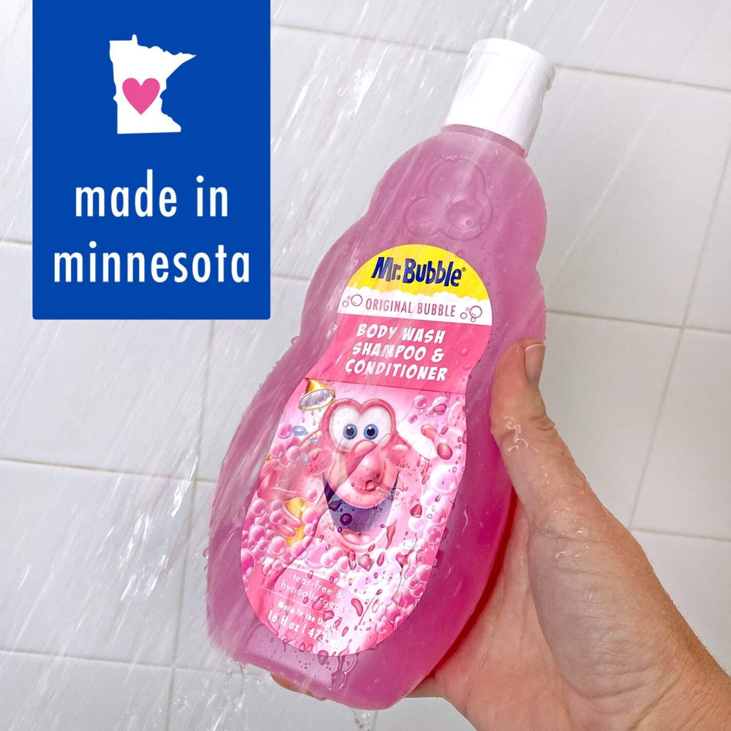 Mr. Bubble Original 3-in-1 Body Wash, Shampoo & Conditioner, 16 oz photo 3