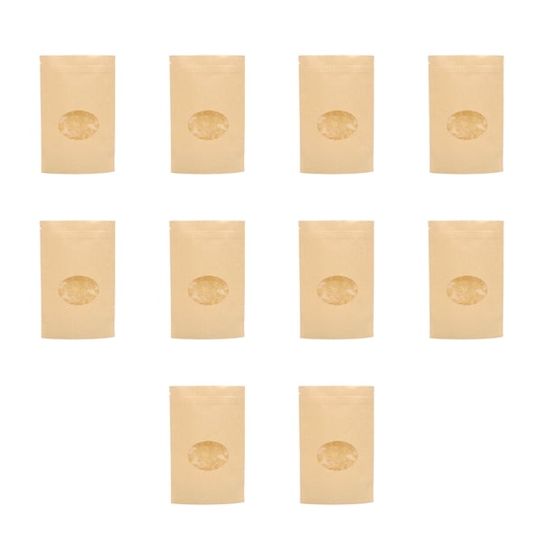 Naiovety Bolsa de 10 Uds., bolsas de almacenamiento de papel Kraft, bolsa de embalaje con muesca en forma de U reutilizable y práctica, productos Almacenamiento y organización del hogar 22+4 Naiovety HA077463-05