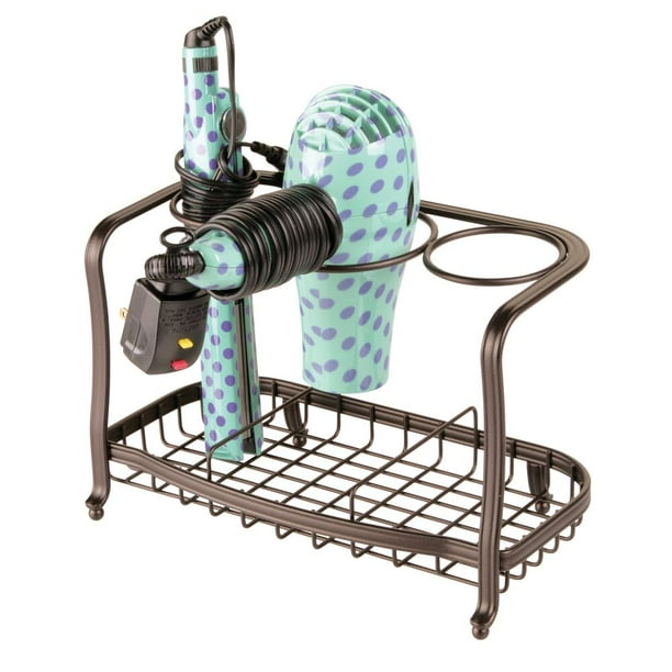 mDesign Bath Countertop Hair Care Styling Tool Organizer Holder