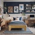 thumbnail image 2 of CorLiving Aiko Light Brown Engineered Wood Full Size Platform Bed Frame, 2 of 11
