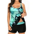 thumbnail image 3 of Women's Plus Size Long Torso Tank Tops with Boyshorts Set S-XXL, 3 of 9