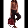 thumbnail image 2 of Pantalones Vaqueros Holgados de Tiro Bajo para Mujer, Informales, con Cintura Elástica y Bolsillos. Negro M, 2 of 8