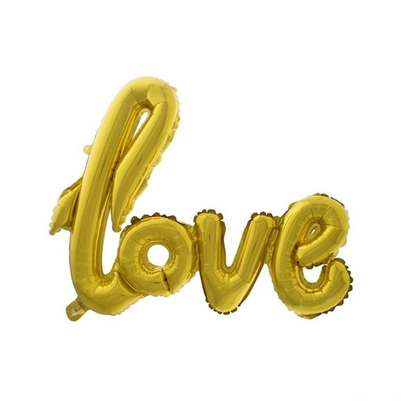 Balloon-Foil-Love-40" Gold (air-filled)