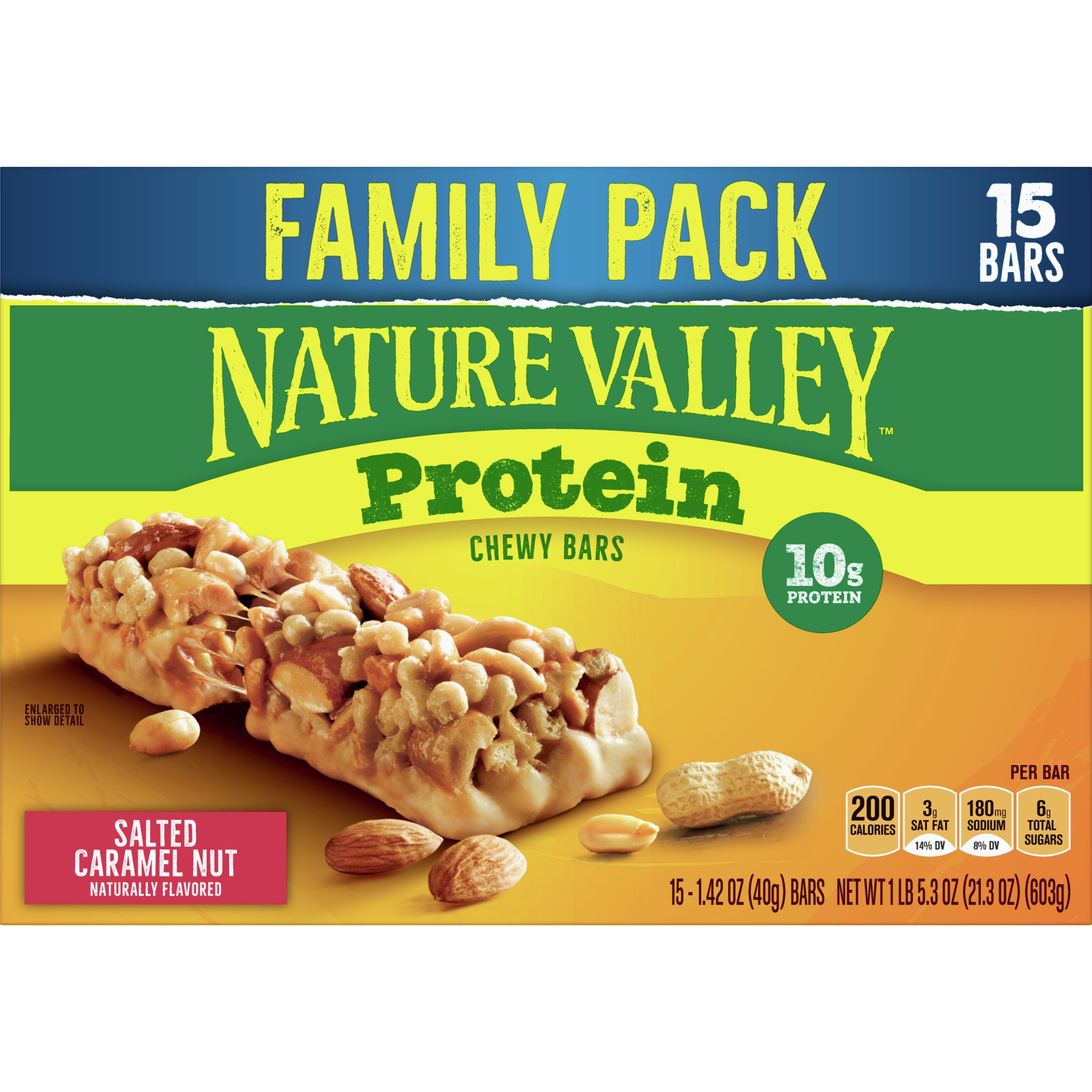 Nature Valley Protein Salted Caramel Nut Chewy Bar 15 Ct