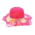 thumbnail image 3 of THDHVS Girls Hat,Wide Brim Straw Sun Hat Cute Style UPF Breathable Outdoor Beach Summer Hat for Kids Random Accessories Color,Kids Hat Hot Pink Free Size, 3 of 4
