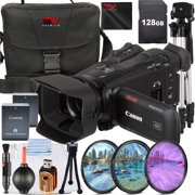 Canon Vixia HF G70 UHD 4K Camcorder with 128GB Memory Card + Case + Filter Kit + SV Premium Accessory Bundle (International Version)