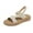 Beige, variant on Sandles for Women Women's Fashion Casual Spring And Summer Outer Wear Solid Color Round Toe Open Toe One-Line Buckle Soft Bottom Flat Sandals Brown