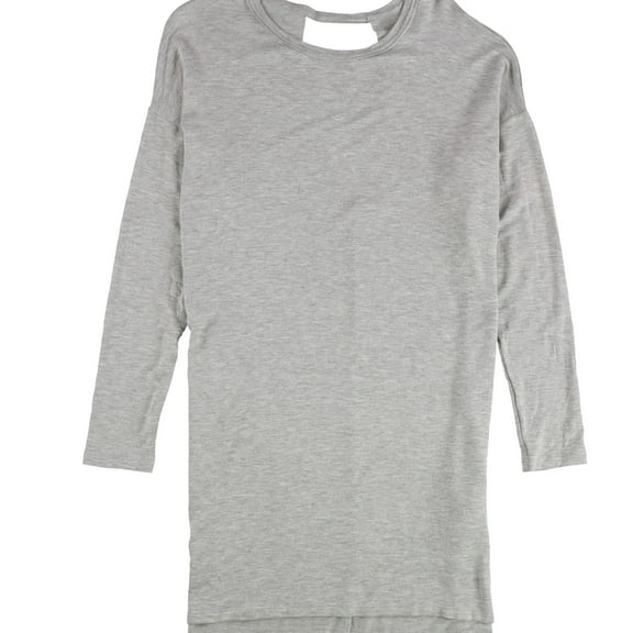 Project Social T Womens Back Cut-Out Basic T-Shirt, Grey, Medium