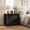 Black, variant on Fnova 35.43" Large Nightstand with 2 Drawers, Farmhouse Oak Geometric Side Table Storage Organizer Cabinet, Home Furniture for Bedroom Living Room