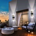 thumbnail image 4 of Lámparas de pared para exteriores tewei, paquete de 2 unidades, IP65, del anochecer al amanecer, 3000 K, 4 of 8
