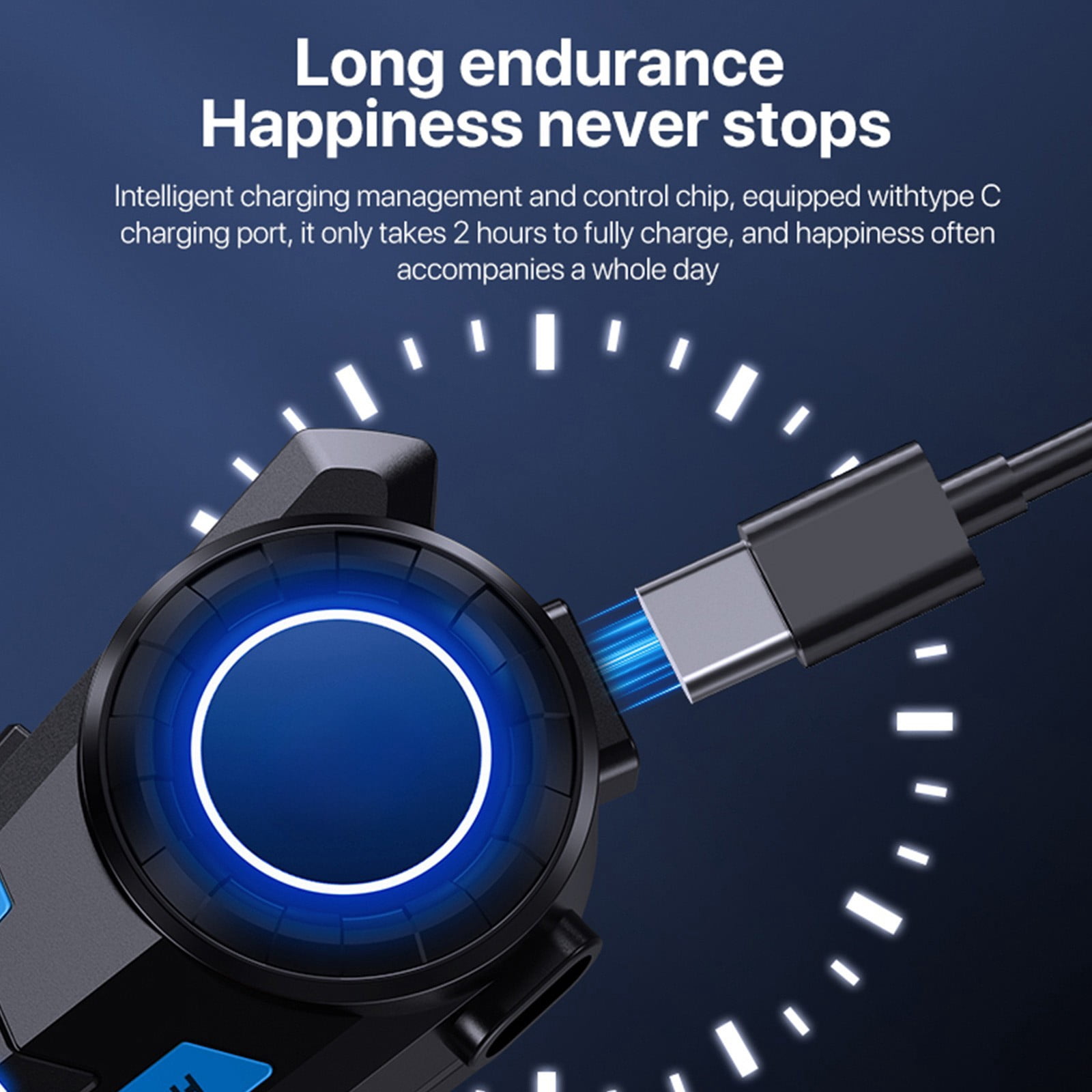 Qholemyo Motorcycle Helmet Bluetooth 5.0 Headphones Intelligent Noise Reduction Long Distance Wireless Earphones