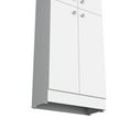 thumbnail image 2 of Pantry Cabinet For Kitchen, White - Ample Storage With 3 Upper Shelves, Spacious Middle Shelf And Generous Lower Shelf, 4 Stylish Doors Metal Handles, Engineered Wood , Kitchen Plentiful Areas,, 2 of 4