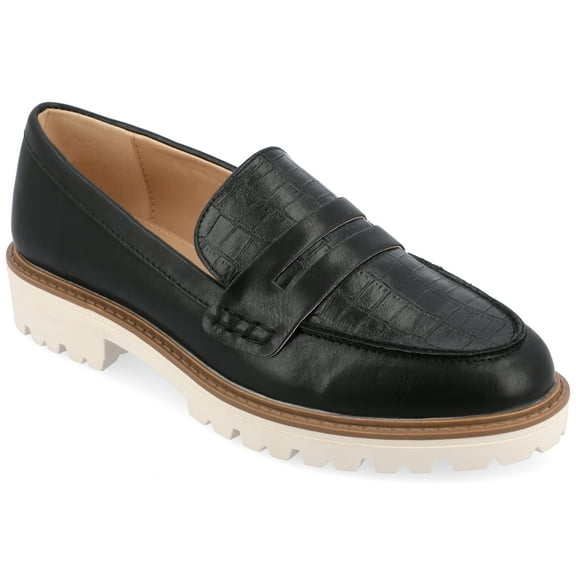 Journee Womens Kenly Narrow Width Slip On Round Toe Loafer