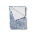 thumbnail image 2 of Marble Print Soft Flannel Fleece Throw Blanket, Pale Shade Stone Pattern Cracks on Its Surface Geography Arrangement, Cozy Plush for Indoor and Outdoor Use, 50" x 60", Pale Blue White, by Ambesonne, 2 of 6