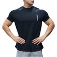 thumbnail image 2 of Men's Workout T-Shirts, Breathable Gym and Training Shirts for Exercise, Casual Round Neck Sport Top, 2 of 5