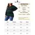 thumbnail image 6 of Agnes Orinda Plus Size Sweaters for Women Casual Long Sleeve Crewneck Lightweight Hollow Knit Pullover Tops 1X Green Blue, 6 of 6