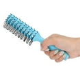 thumbnail image 4 of Detangling Hair Brush with Rounded Nylon Teeth, Hollow Back Design, Curved Body, Non Slip Handle, Hanging Hole for Hair Care, 4 of 7