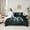 Black Blue, variant on Manfei Wild Wolves Bedding Sets Twin Size,Jungle Wildlife Comforter Sets with Sheets,Howling Wolf Bed in a Bag Twin Size,Breathable Bedroom Decor Reversible,7-Piece
