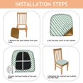 thumbnail image 4 of Green and White Checkerboard Seat Covers for Dining Room Chairs Set Of 4,Stretch Printed Washable Chair Seat Cover with Elastic Ties and Button,Removable Waterproof Couch Cushion Covers, 4 of 6