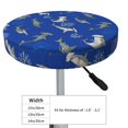 thumbnail image 4 of Bar Stool Covers Round, Undersea coral hammerhead shark Bar Stool Cushion Covers Seat Cushion with Elastic Bands, Chairs Covers for Kitchen Dining Room 12-14 Inch, 4 of 7