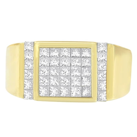 14k Yellow Gold 1.87 ct TDW Princess Diamond Cluster Ring (G-H, VS1-VS2)