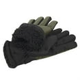 thumbnail image 3 of 1 Pair of Adult One Size Two Tone Insulated Waterproof Windproof Cold Winter Weather Gloves for Snow, Wind, Rain, Hail, Freezing Temperatures and Harsh Climates in Forest Green and Black, 3 of 6
