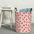 thumbnail image 6 of Honeii Strawberry Flower Print Laundry Hamper Basket,Baby Nursery Woven Storage Basket for Toys Bin,Pillows,Blankets,Clothes-Medium, 6 of 6