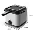 thumbnail image 2 of Electric Fryer Stainless Steel AC 1000W Multifunctional Fryer Kitchen Accessories with Basket, 2 of 5