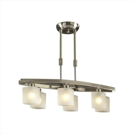 

PLC Lighting 649 SN Wyndham Pendants 6 Light Halogen 120V 50W in Satin Nickel