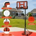 thumbnail image 3 of Use for Outdoor Height Adjustable 4.8 to 7.7ft Basketball Hoop 28 Inch Backboard Portable Basketball Goal System with Stable Base and Wheels, 3 of 8