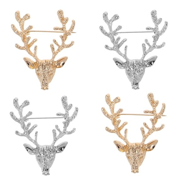 BESTOYARD Alloy Elk Jewelry Brooch Pin for Clothes Lightweight and Comfortable 4Pcs