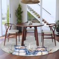 thumbnail image 3 of Round Rugs 6Ft, Xmas Grey Snowman Christmas Round Area Rug Washable Indoor Throw Carpet, Snowflake Winter Tree Soft Non Slip Circle Rug for Office Cabinet Home Decor Aesthetic, 3 of 8