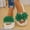 Green, variant on KANG Cozy Floral Slippers Comfortable Open Toe Fuzzy Home Slippers For Warmth And Relaxation