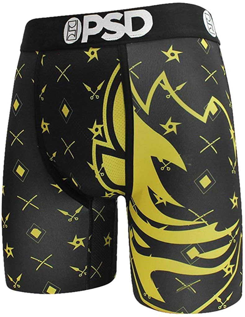 PSD - PSD Underwear Men's Ninja Pattern Face Boxer Brief LG Yellow ...