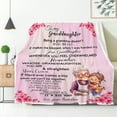 thumbnail image 3 of Love Letter to My Granddaughter Throw Blanket Granddaughter Gifts from Grandma Birthday Gifts for Granddaughter Lightweight Flannel Warm Soft Blanket Gift for Girl Women for Home Sofa 30"x40"for Baby, 3 of 6