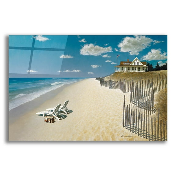 Epic Art 'Beach House View' by Zhen-Huan Lu, Acrylic Glass Wall Art, 16"x12"