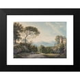 thumbnail image 2 of Franz Kaisermann 14x11 Black Modern Framed Museum Art Print Titled - View from Tivoli Across the Tiber Valley at Sunset (1813), 2 of 5