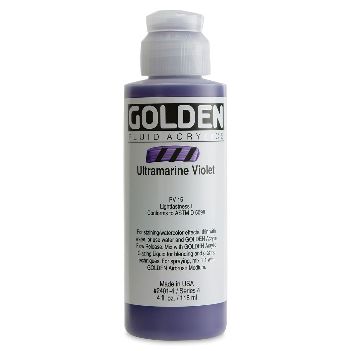 Golden� Fluid Acrylic, 4 oz., Ultramarine Violet