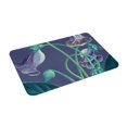 thumbnail image 2 of XMXT Non-Slip Polyester Bathroom Rugs Kitchen Door Mat, Purple Watercolor Flower Machine Washable Bath Mats Rug for Kitchen Shower Bathtub Decor, 15.7 x 23.6 inches, 2 of 9