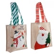thumbnail image 2 of Travelwant 2Packs Christmas Cute Santa Claus Large Canvas Market Beach Travel Reusable Grocery Shopping Tote Bag Portable Storage HandBags, 2 of 8